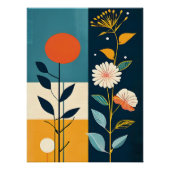 Floral Boho Modern Poster (Voorkant)