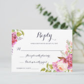 Floral Boho Modern Respond Card RSVP (Staand voorkant)