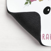 Floral Boho Panda Beer Meisje Naam Muismat (Hoek)