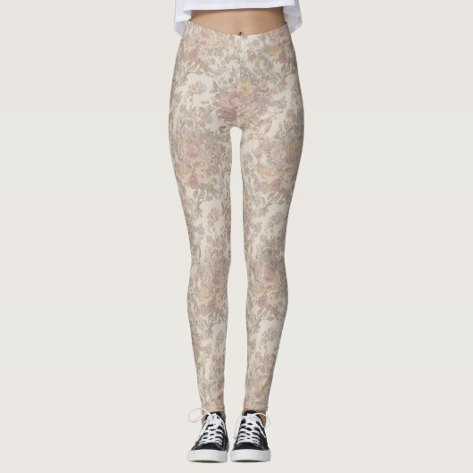 Floral Boho Pattern – Artistic Bohemian Botanical  Leggings (Voorkant)