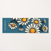 Floral Boho Pattern Custom Name Yoga Mat (Voorkant (horizontaal))