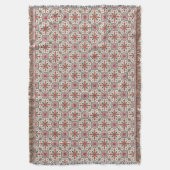 Floral Boho Pattern in Red, Pink & Teal Deken (Voorkant Verticaal)
