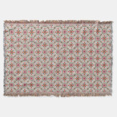 Floral Boho Pattern in Red, Pink & Teal Deken (Voorkant)