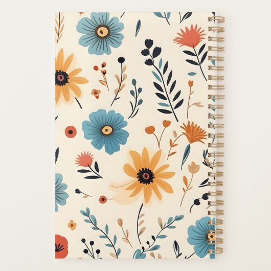 Floral Boho Pattern Planner (Achterkant)