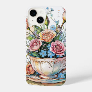 Floral boho phonecase iPhone 14 hoesje