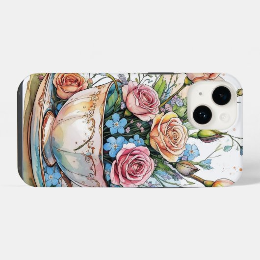 Floral boho phonecase iPhone hoesje (Achterkant horizontaal)