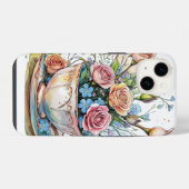 Floral boho phonecase iPhone hoesje (Achterkant horizontaal)