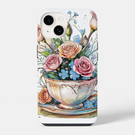 Floral boho phonecase iPhone hoesje (Achterkant)
