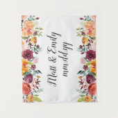 Floral Boho Photo Booth Prop Fall Bruiloft Achterg Wandkleed (Voorkant)