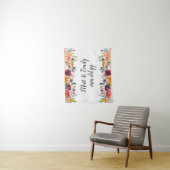 Floral Boho Photo Booth Prop Fall Bruiloft Achterg Wandkleed (In situ)