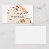 Floral Boho Pumpkin-Baby shower - Luieraffle  Informatiekaartje (Voorkant / Achterkant)
