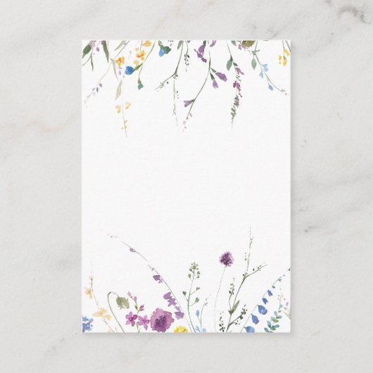 Floral Boho QR Code Floral Wedding RSVP Informatiekaartje (Achterkant)