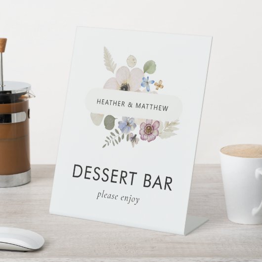 Floral Boho Reclamebord Met Voetstuk (Insitu)