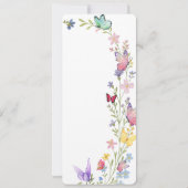 Floral Boho Reserved Seating Trouwstoel Label Kaart (Achterkant)