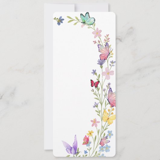 Floral Boho Reserved Seating Trouwstoel Label Kaart (Achterkant)