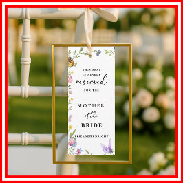 Floral Boho Reserved Seating Trouwstoel Label Kaart