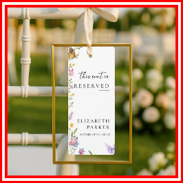 Floral Boho Reserved Seating Trouwstoel Label Kaart