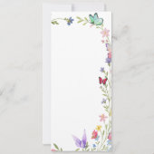 Floral Boho Reserved Seating Trouwstoel Label Kaart (Achterkant)