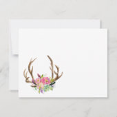 Floral Boho Roos Vrijgezellenfeest Recept Notitiekaartje (Achterkant)