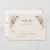  Floral Boho RSVP-kaarten RSVP Kaartje (Voorkant)
