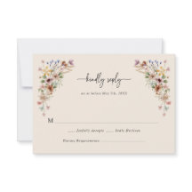  Floral Boho RSVP-kaarten