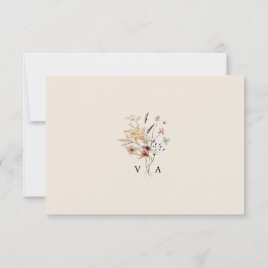  Floral Boho RSVP-kaarten RSVP Kaartje (Achterkant)
