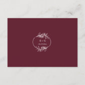 Floral Boho Ruby Wine "In plaats van geschenken" K Informatiekaartje (Achterkant)