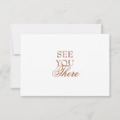 Floral Boho Rust Terracotta Earthy QR Code Wedding RSVP Kaartje (Achterkant)