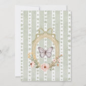 Floral  Boho Sage Baby shower Uitnodiging (Achterkant)