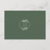 Floral Boho Sage Green "In plaats van geschenken" Informatiekaartje (Achterkant)
