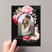 Floral Boho Save the Date  Acryl Uitnodigingen (Insitu (Draagbaar))