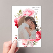 Floral Boho Save the Date Invitations  Acryl Uitnodigingen (Insitu (Draagbaar))