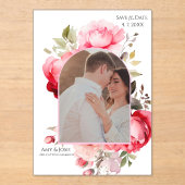 Floral Boho Save the Date Invitations Acryl Uitnodigingen (Voorkant)