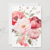 Floral Boho Save the Date Invitations  Kaart (Achterkant)