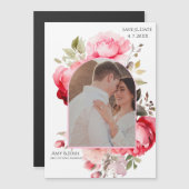 Floral Boho Save the Date Invitations  Magnetische Uitnodiging (Voorkant / Achterkant)