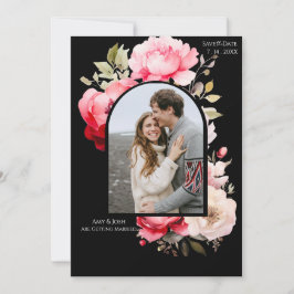 Floral Boho Save the Date  Kaart