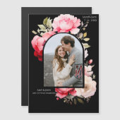 Floral Boho Save the Date  Magnetische Uitnodiging (Voorkant / Achterkant)