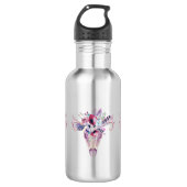 Floral Boho Skull Waterfles (Voorkant)