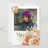 Floral Boho Sweet 16 Verjaardagsfeest Kaart (Achterkant)