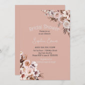  Floral Boho Tan Vrijgezellenfeest Kaart (Voorkant / Achterkant)