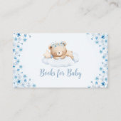 Floral Boho Teddy Bear Baby shower Boek Verzoek Informatiekaartje (Achterkant)