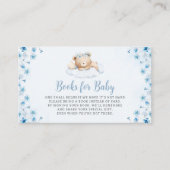 Floral Boho Teddy Bear Baby shower Boek Verzoek Informatiekaartje (Voorkant)