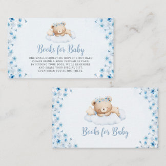 Floral Boho Teddy Bear Baby shower Boek Verzoek Informatiekaartje