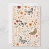 Floral Boho Terracotta Wedding Kaart (Achterkant)