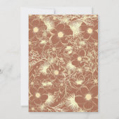 Floral Boho Terracotta Wedding Kaart (Achterkant)
