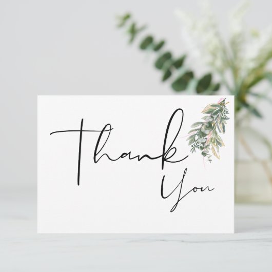 Floral Boho Thank You Cards Bedankkaart (Staand voorkant)