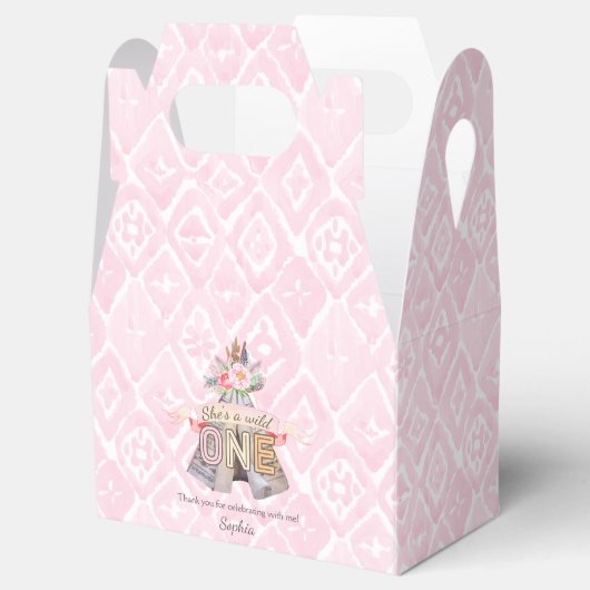 Floral Boho Tribal Teepee Wild Eén dag Bedankdoosjes (Geopend)