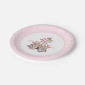 Floral Boho Tribal Teepee Young Wild 3rd Birthday Papieren Bordje (Gekanteld)