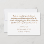 Floral Boho Uitvaartverdriet Dank u kaart (Achterkant)