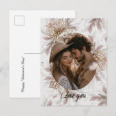 Floral Boho Valentijnsdag Briefkaart (Voorkant / Achterkant)
